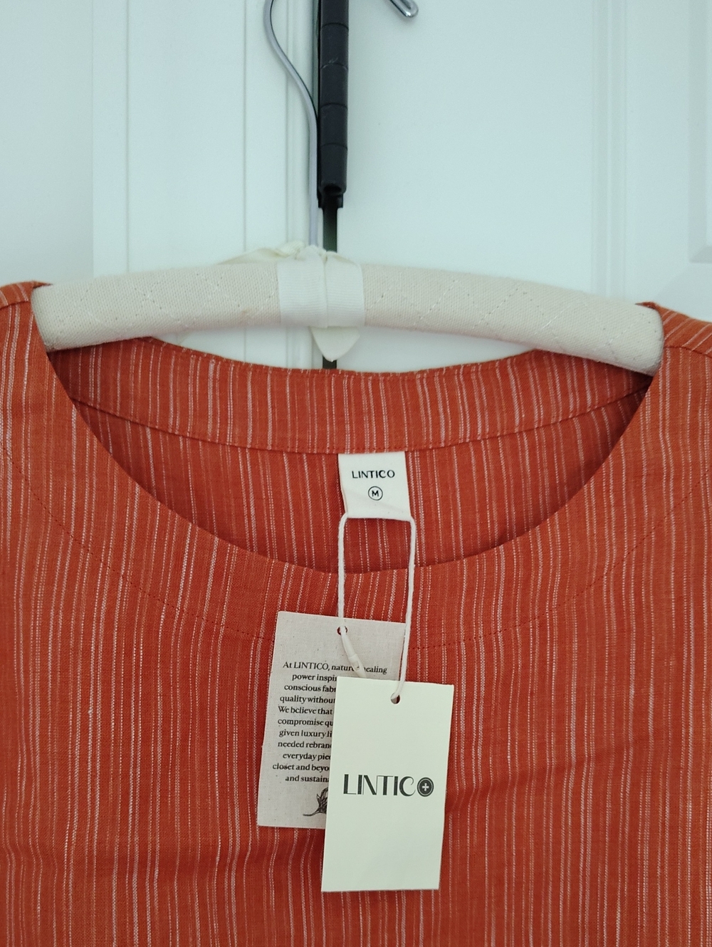 NWT Lintico 100% Linen Round Neck Artistic Stripe Top FLORENCE - Picture 8 of 15